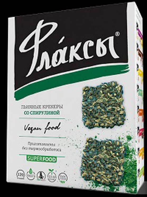Флаксы с спирулиной, Компас Здоровья, 120 г