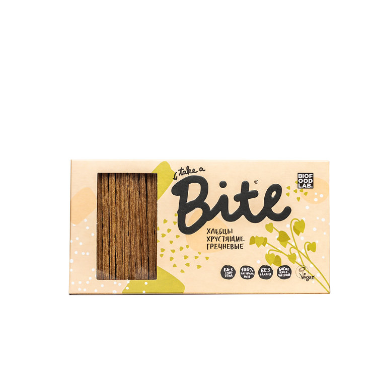 Хлебцы хрустящие гречневые Bite, 150 гр