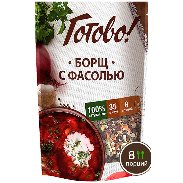 Борщ с фасолью Готово!, 130 гр