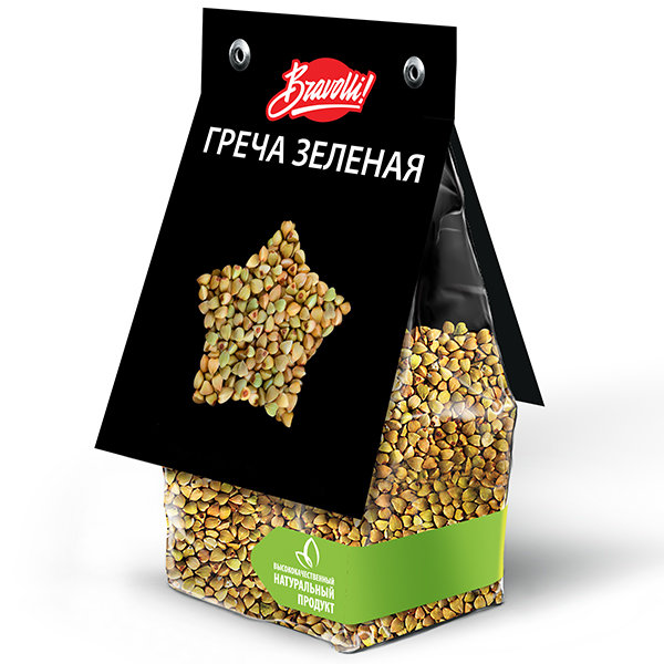 Гречка зеленая Bravolli!, 350 гр