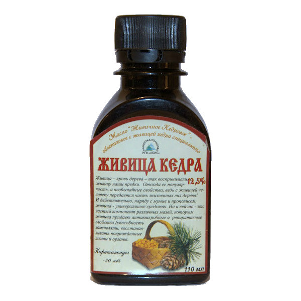 Масло облепиховое с живицей кедра 110 мл (12,5%)