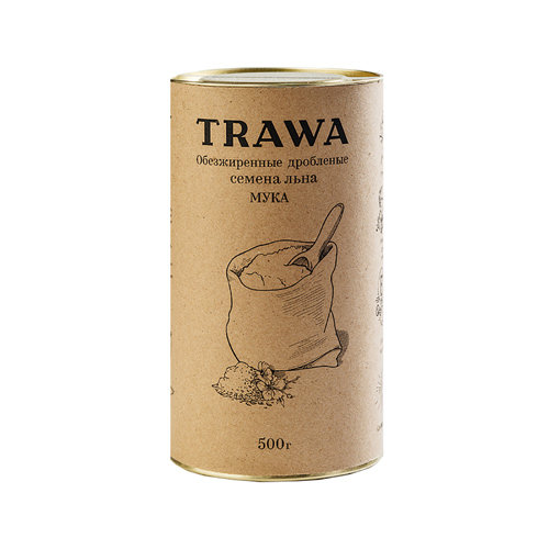 Обезжиренные дробленые семена льна (мука) TRAWA, 500 гр